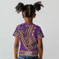 Dashiki Kid T shirt Luxury Afro - Violet