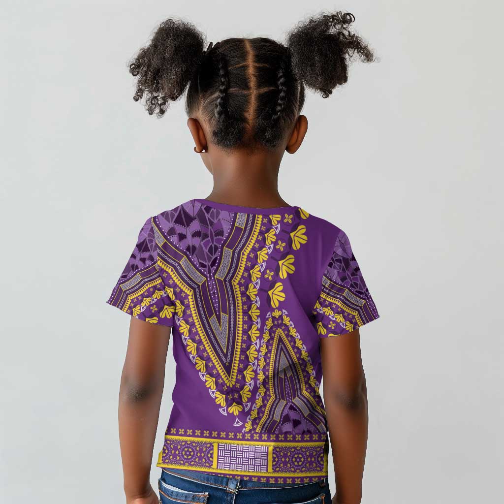 Dashiki Kid T shirt Luxury Afro - Violet