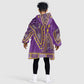 Dashiki KId Wearable Blanket Hoodie Luxury Afro - Violet