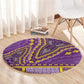 Dashiki Round Carpet Luxury Afro - Violet