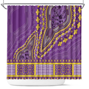 Dashiki Shower Curtain Luxury Afro - Violet