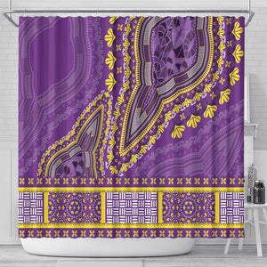 Dashiki Shower Curtain Luxury Afro - Violet