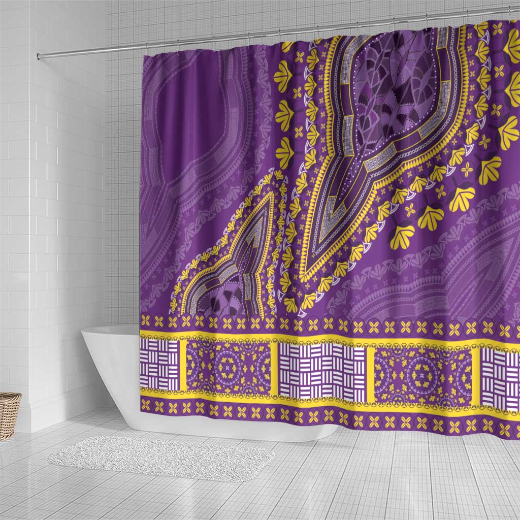 Dashiki Shower Curtain Luxury Afro - Violet