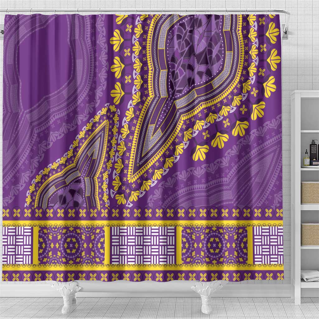 Dashiki Shower Curtain Luxury Afro - Violet