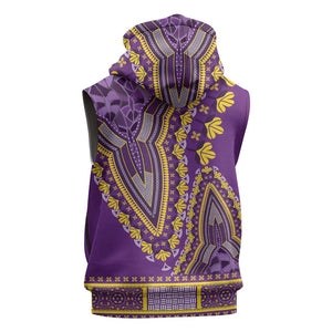 Dashiki Sleeveless Hoodie Luxury Afro - Violet - African Pride