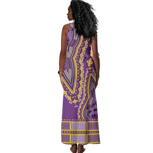 Dashiki Tank Maxi Dress Luxury Afro - Violet