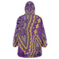 Dashiki Wearable Blanket Hoodie Luxury Afro - Violet