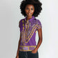Dashiki Women Polo Shirt Luxury Afro - Violet