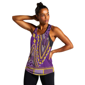 Dashiki Women Racerback Tank Luxury Afro - Violet