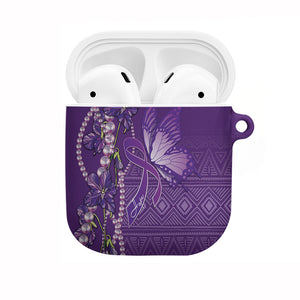Lupus Awareness Purple Ribbon Butterfly AirPods Case Hope