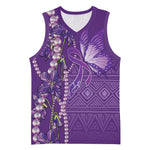 Lupus Awareness Purple Ribbon Butterfly Basketball Jersey Hope