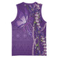 Lupus Awareness Purple Ribbon Butterfly Basketball Jersey Hope