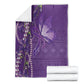 Lupus Awareness Purple Ribbon Butterfly Blanket Hope