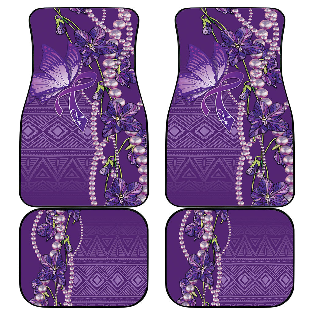 Lupus Awareness Purple Ribbon Butterfly Car Mats Hope