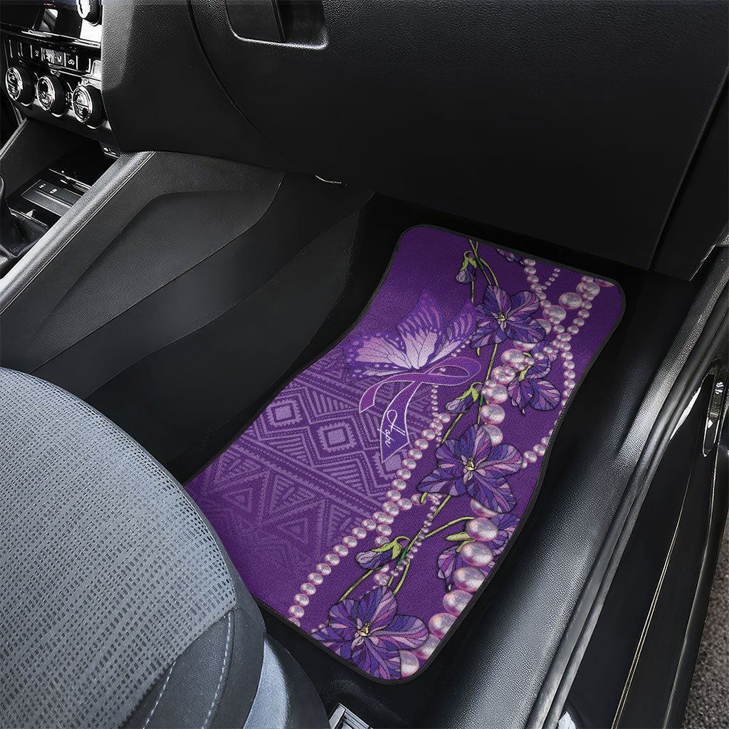 Lupus Awareness Purple Ribbon Butterfly Car Mats Hope