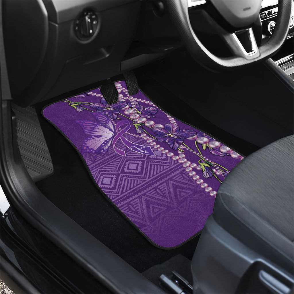 Lupus Awareness Purple Ribbon Butterfly Car Mats Hope