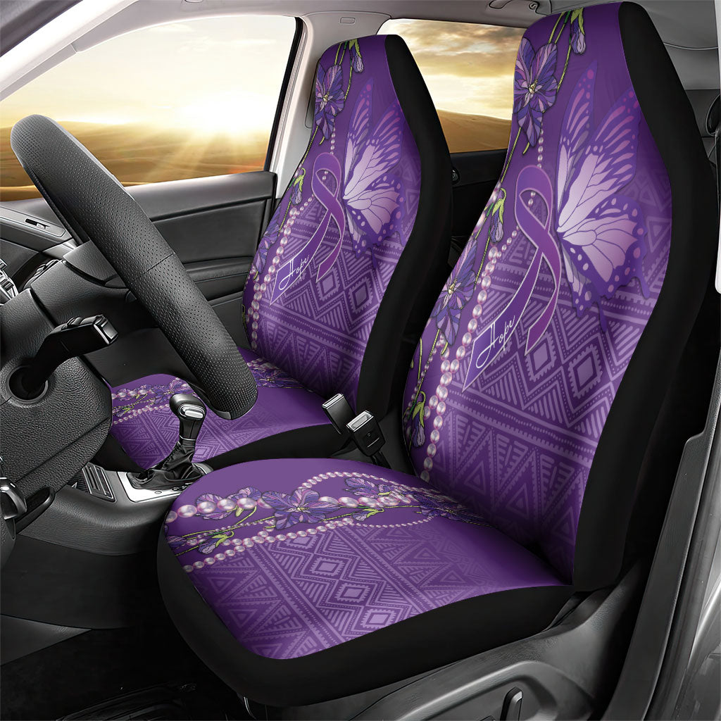 Lupus Awareness Purple Ribbon Butterfly Car Seat Cover Hope