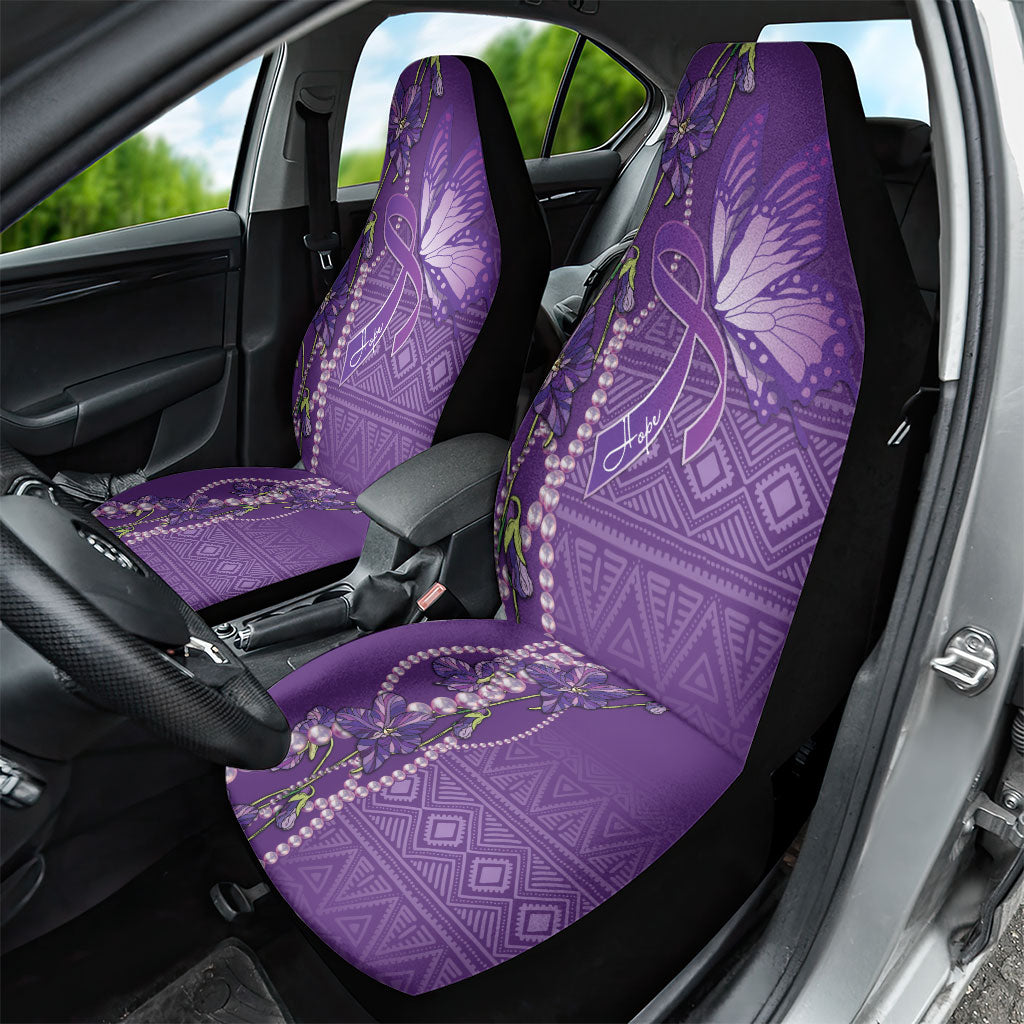 Lupus Awareness Purple Ribbon Butterfly Car Seat Cover Hope