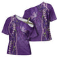 Lupus Awareness Purple Ribbon Butterfly Cross Shoulder Shirt Hope
