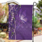 Lupus Awareness Purple Ribbon Butterfly Garden Flag Hope