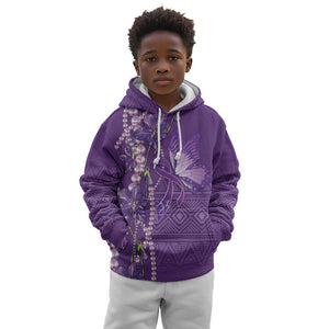Lupus Awareness Purple Ribbon Butterfly Kid Hoodie Hope