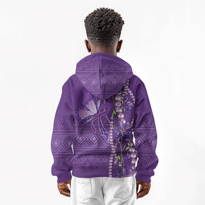 Lupus Awareness Purple Ribbon Butterfly Kid Hoodie Hope