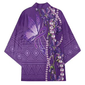 Lupus Awareness Purple Ribbon Butterfly Kimono Hope