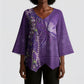 Lupus Awareness Purple Ribbon Butterfly Kimono Sleeve Blouse Hope