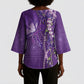 Lupus Awareness Purple Ribbon Butterfly Kimono Sleeve Blouse Hope