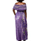 Lupus Awareness Purple Ribbon Butterfly Off Shoulder Maxi Dress Hope