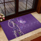 Lupus Awareness Purple Ribbon Butterfly Rubber Doormat Hope