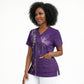 Lupus Awareness Purple Ribbon Butterfly Scrub Top Hope