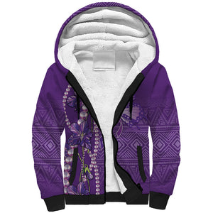 Lupus Awareness Purple Ribbon Butterfly Sherpa Hoodie Hope