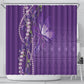 Lupus Awareness Purple Ribbon Butterfly Shower Curtain Hope