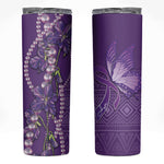Lupus Awareness Purple Ribbon Butterfly Skinny Tumbler Hope