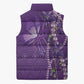 Lupus Awareness Purple Ribbon Butterfly Sleeveless Puffer Jacket Hope