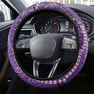 Lupus Awareness Purple Ribbon Butterfly Steering Wheel Cover Hope