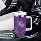 Lupus Awareness Purple Ribbon Butterfly Tumbler With Handle Hope