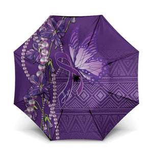 Lupus Awareness Purple Ribbon Butterfly Umbrella Hope
