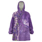 Lupus Awareness Purple Ribbon Butterfly Wearable Blanket Hoodie Hope