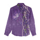 Lupus Awareness Purple Ribbon Butterfly Women Casual Shirt Hope