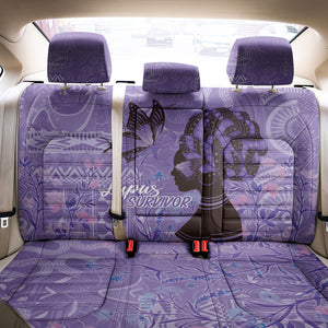 Lupus Awareness Afro Girl - Proud Survivor Back Car Seat Cover Ankara Pattern