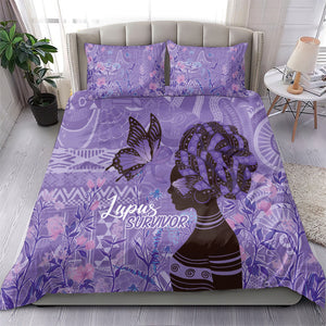 Lupus Awareness Afro Girl - Proud Survivor Bedding Set Ankara Pattern