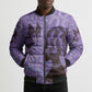 Lupus Awareness Afro Girl - Proud Survivor Bomber Puffer Jacket Ankara Pattern