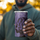 Lupus Awareness Afro Girl - Proud Survivor 4 in 1 Can Cooler Tumbler Ankara Pattern