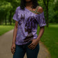 Lupus Awareness Afro Girl - Proud Survivor Cross Shoulder Shirt Ankara Pattern