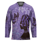 Lupus Awareness Afro Girl - Proud Survivor Hockey Jersey Ankara Pattern