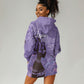 Lupus Awareness Afro Girl - Proud Survivor Hoodie Dress Ankara Pattern