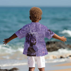 Lupus Awareness Afro Girl - Proud Survivor Kid Hawaiian Shirt Ankara Pattern
