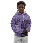 Lupus Awareness Afro Girl - Proud Survivor Kid Hoodie Ankara Pattern